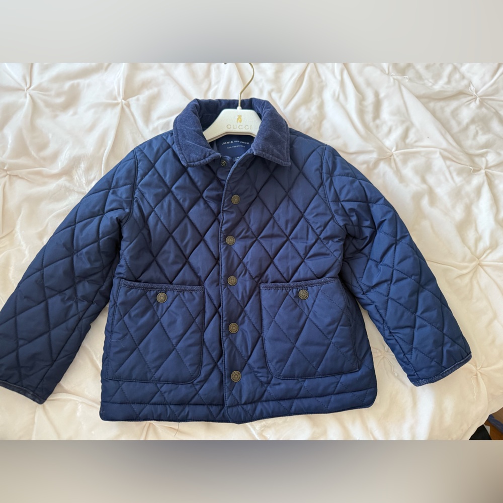Janie and Jack boy Navy Quilted Puffer Jacket